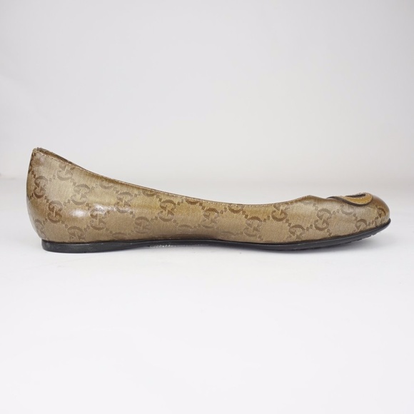 Gucci Patent GG Monogram Flats Size 7.5 - Picture 2 of 9